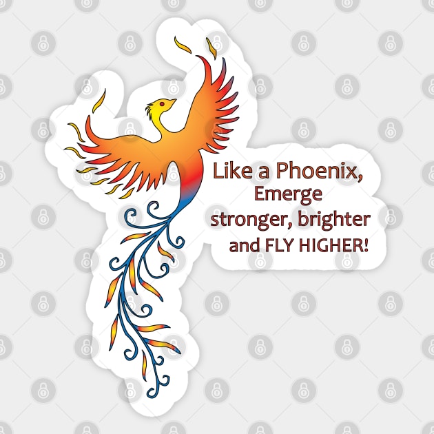 Phoenix Sticker by DickinsonDesign